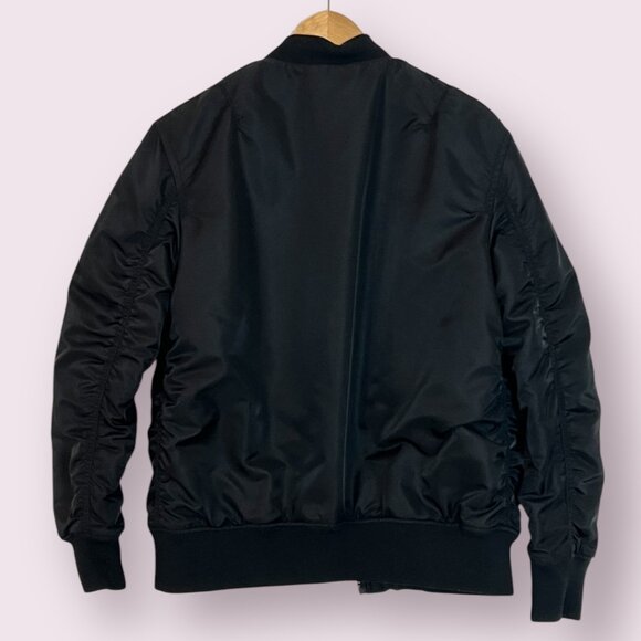 H&M Men's Black Bomber Full Zip Size Small - Picture 2 of 12